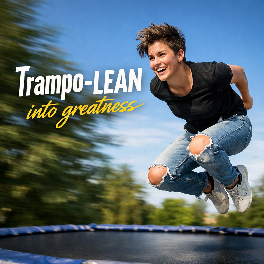Trampo LEAN into greatness Trampoline Puns